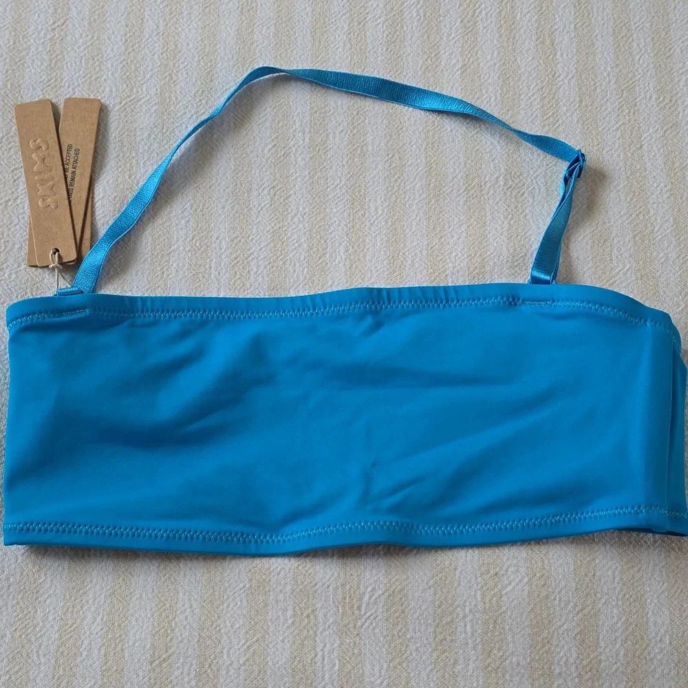 SKIMS Swim Bandeau Bikini Top Size:XXS Turquoise